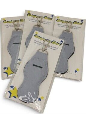 Ever Ellis Lip Balm Keychain Holder Wholesale Gifts Trinkets Set Of 4 Gray